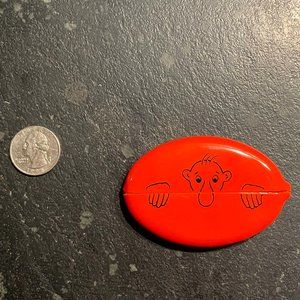 Adorable Vintage C&P Telephone Orange Rubber Squeeze Coin Purse